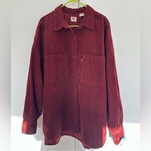 Levi's Men's Burgundy Corduroy Shirt
